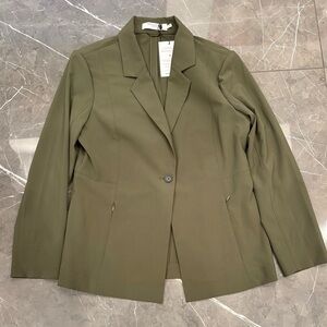 NWT Women's MM M.M. Lafleur Moreland 1.0 Jacket Origami Suiting 14 Olive Green